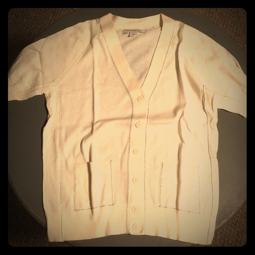 Banana Republic V-neck Short Sleeve Cardigan